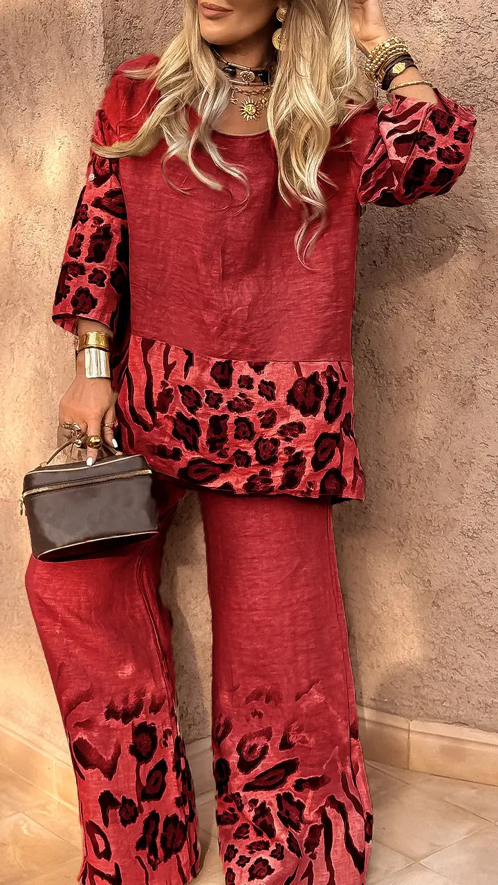 Conjunto Savannah Print em Linho Italiano