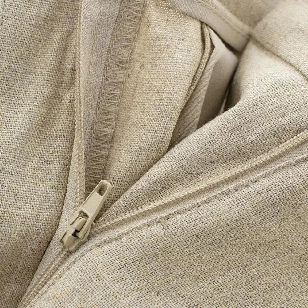 Conjunto Alfaiataria Beatriz - Colete e Shorts 100% Linho (Promoção Compre 1 Leve 2)