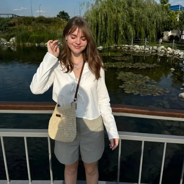 Conjunto Alfaiataria Beatriz - Colete e Shorts 100% Linho (Promoção Compre 1 Leve 2)