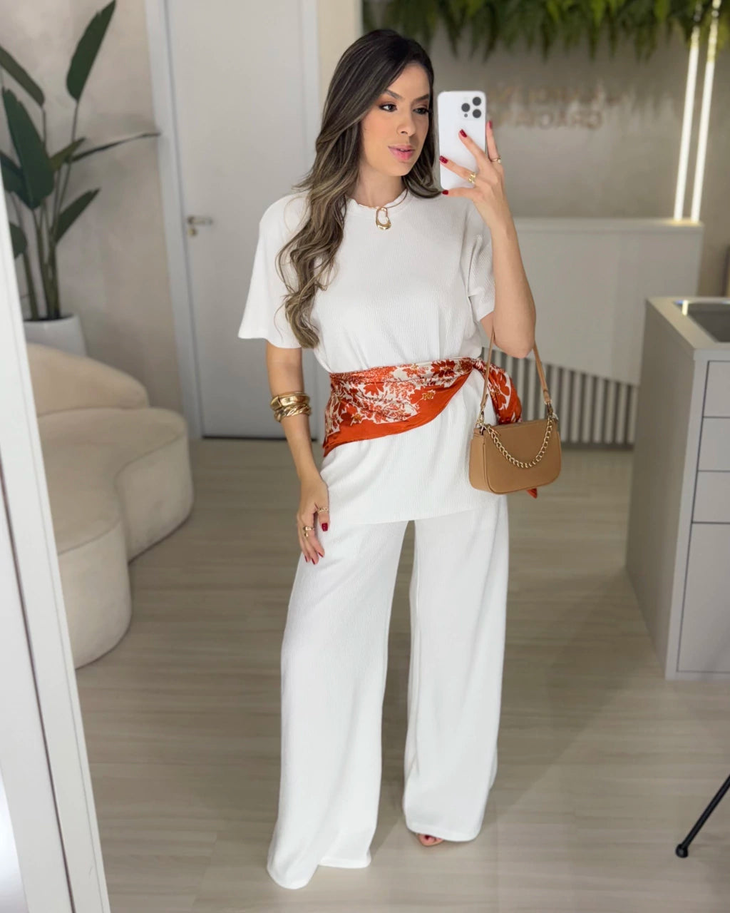 Conjunto Camiseta e Calça Pantalona Lily