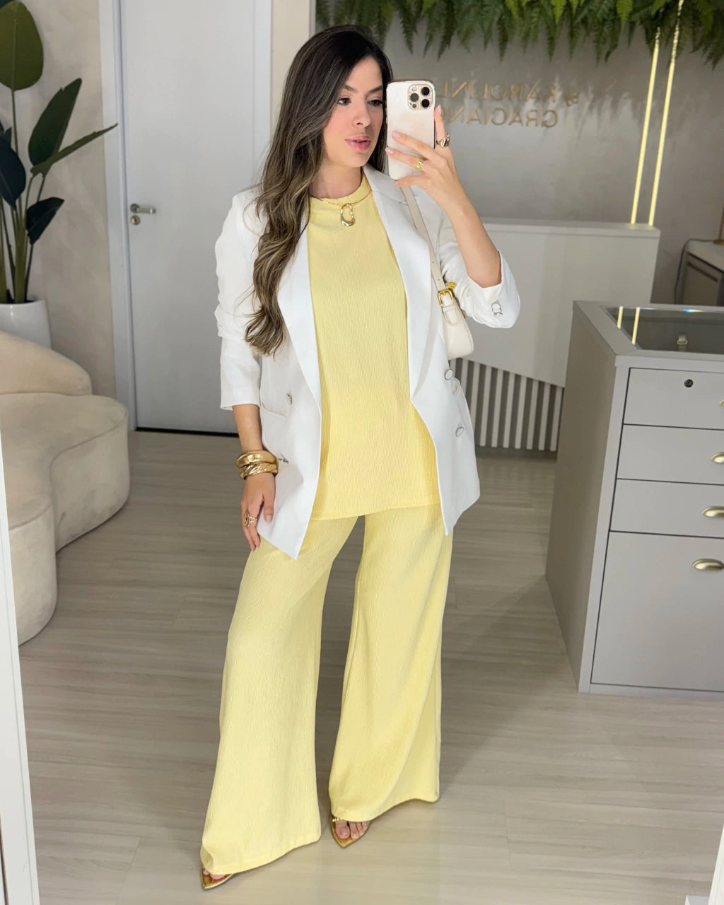 Conjunto Camiseta e Calça Pantalona Lily