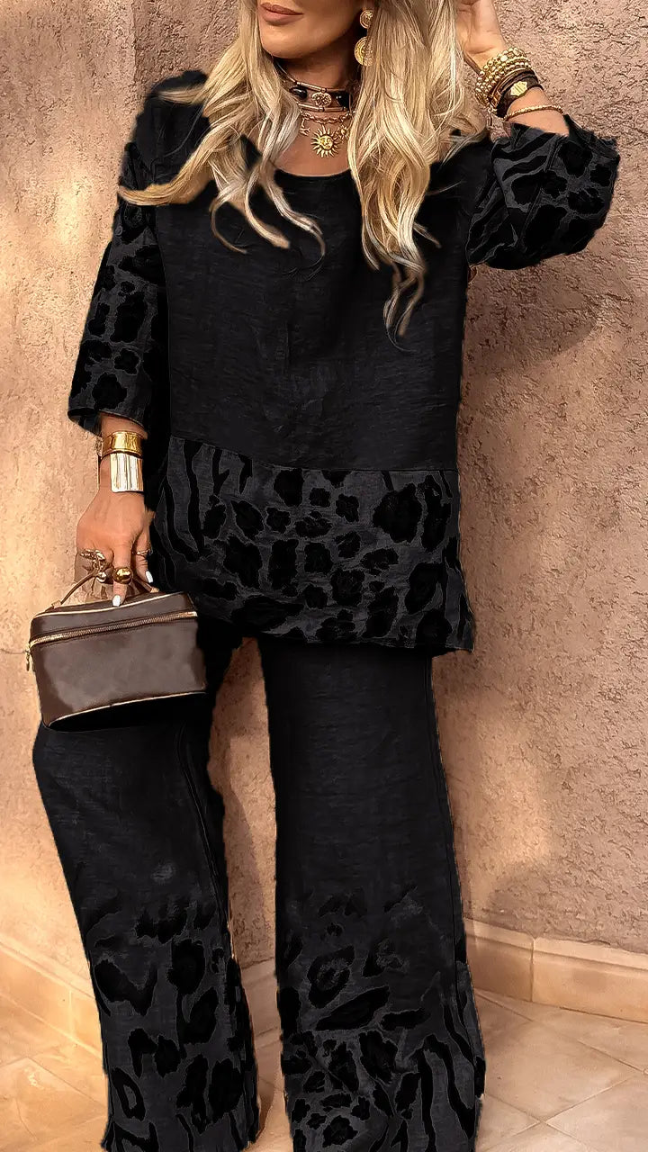 Conjunto Savannah Print em Linho Italiano