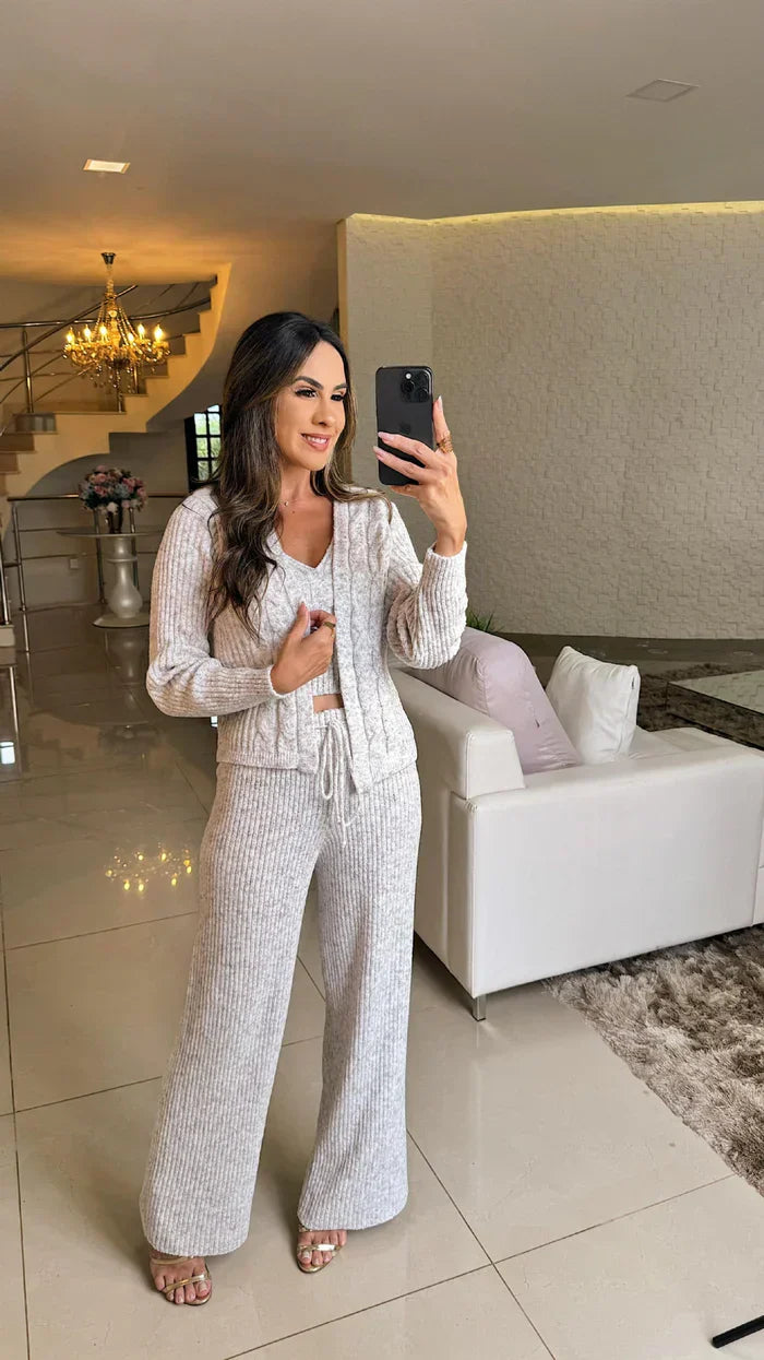 Conjuntinho 3 Peças Tricot Anelise