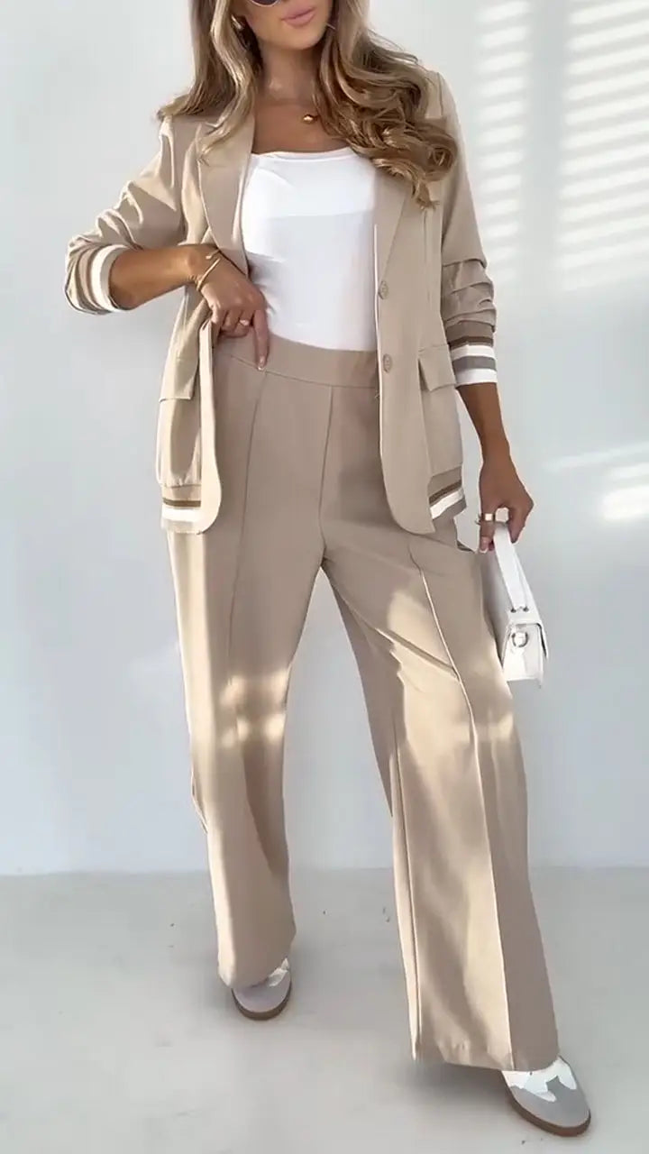 Conjunto Bella - Blazer e Calça Pantalona em Alfaiataria [Compre 1, Leve 2]