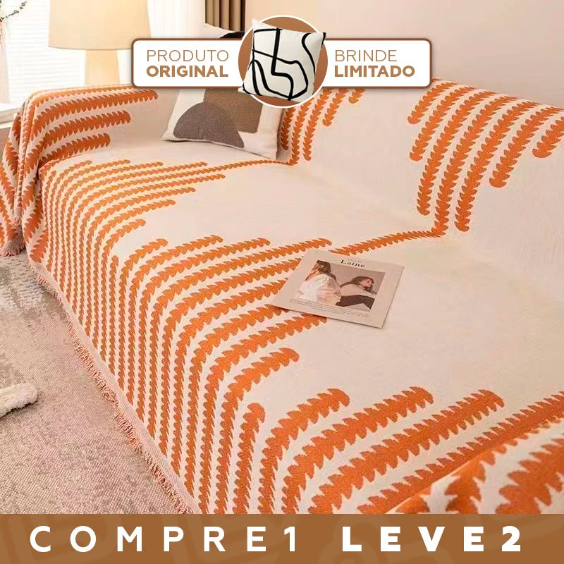 [Leve 2 Pague 1] Capa de Sofá Verona em Microfibra Premium (Estilo Moderno e Conforto Garantido) +BRINDES: 2 Almofadas