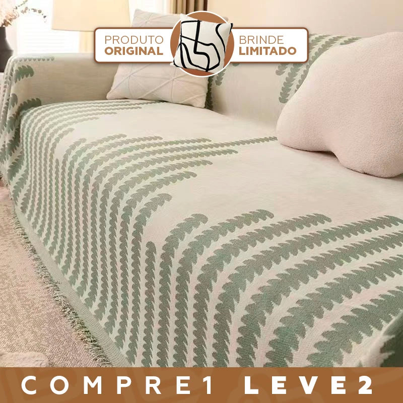 [Leve 2 Pague 1] Capa de Sofá Verona em Microfibra Premium (Estilo Moderno e Conforto Garantido) +BRINDES: 2 Almofadas