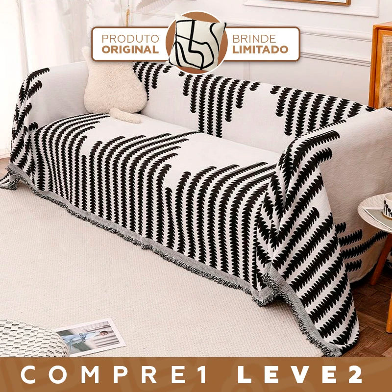 [Leve 2 Pague 1] Capa de Sofá Verona em Microfibra Premium (Estilo Moderno e Conforto Garantido) +BRINDES: 2 Almofadas