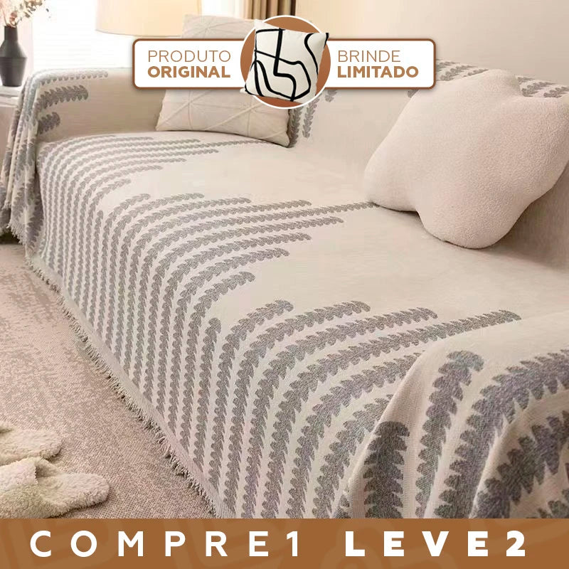 [Leve 2 Pague 1] Capa de Sofá Verona em Microfibra Premium (Estilo Moderno e Conforto Garantido) +BRINDES: 2 Almofadas