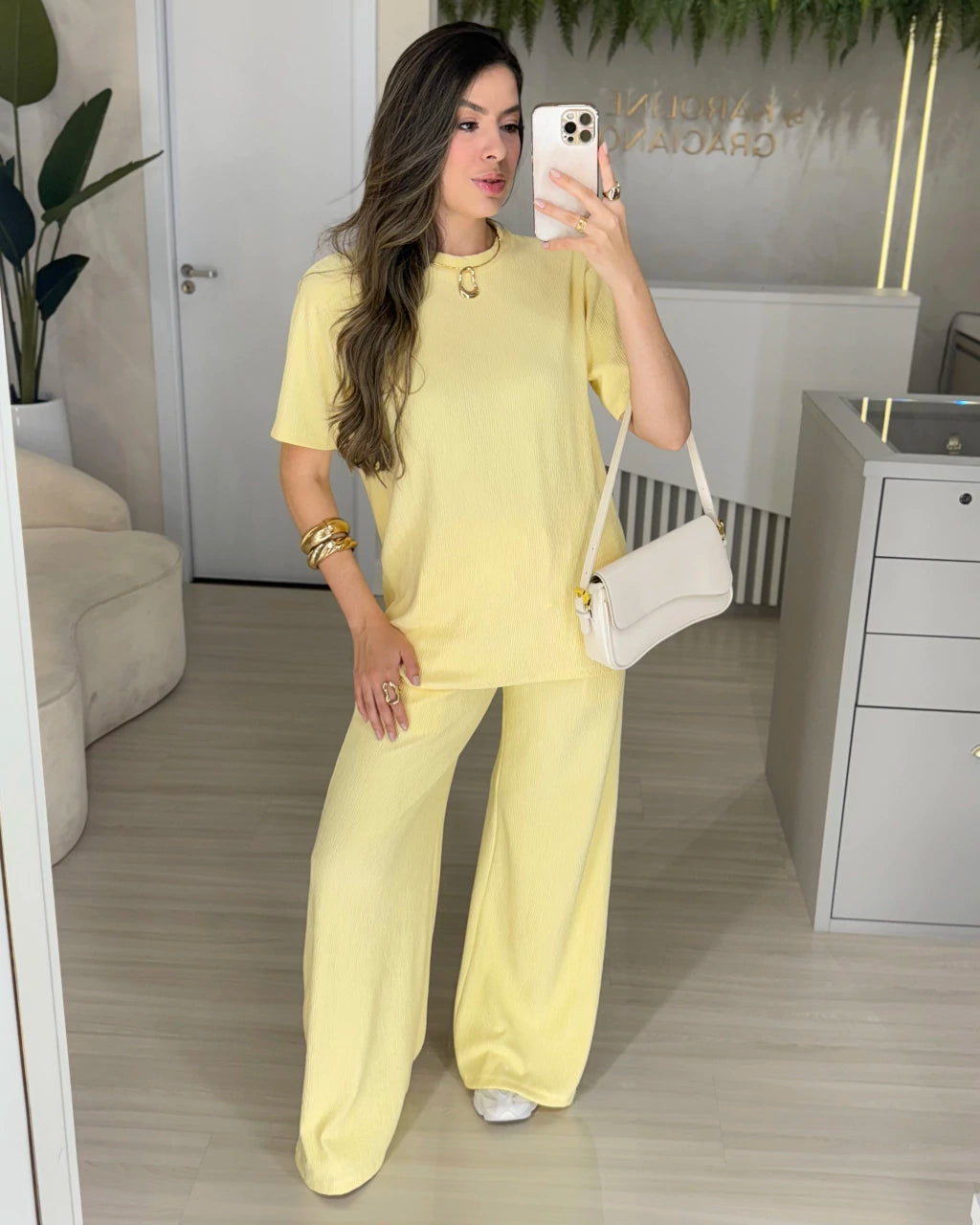 Conjunto Camiseta e Calça Pantalona Lily