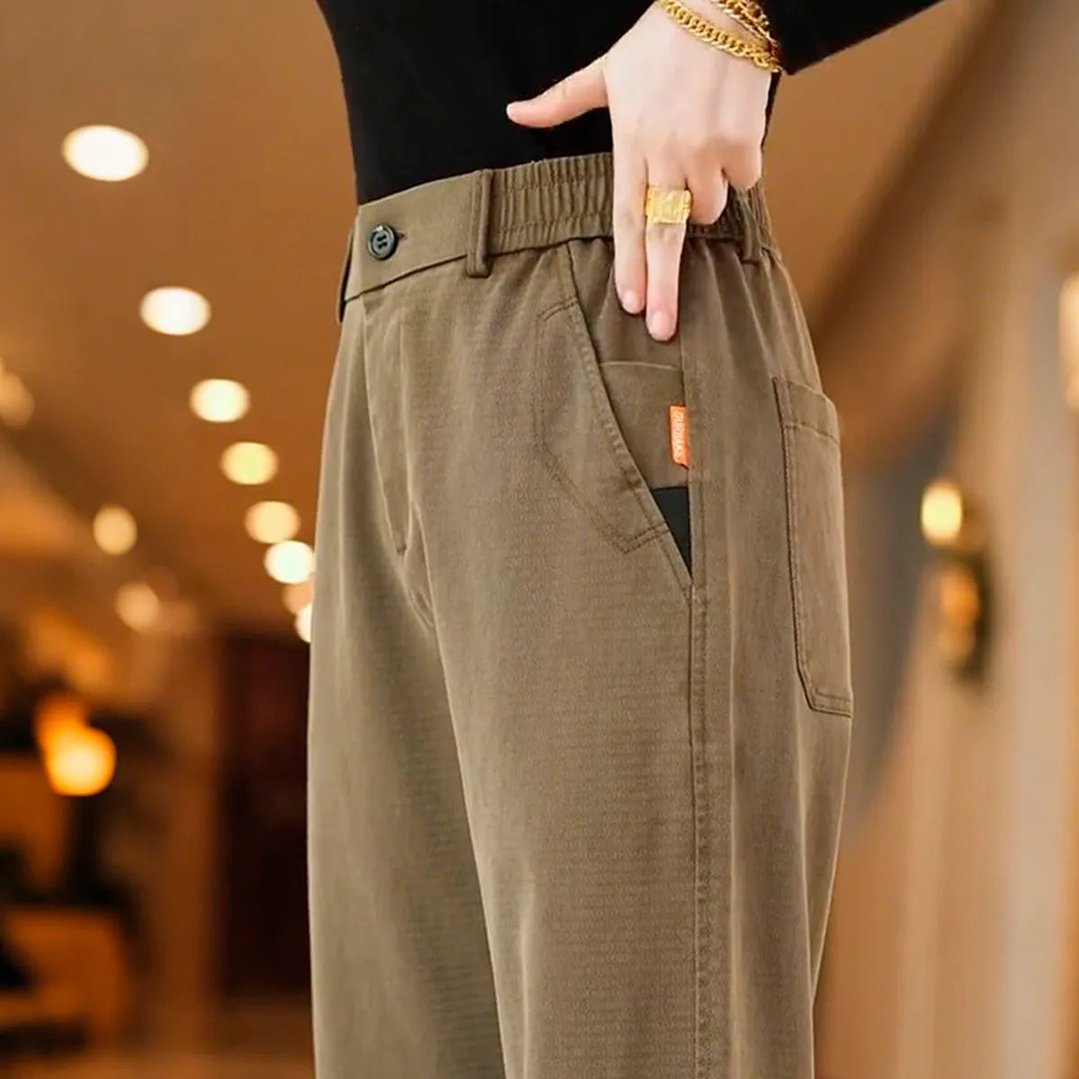 [Leve 3 Pague 2] Calça Feminina Santino em Algodão e Seda Gelo (Elegante e Sofisticada!)